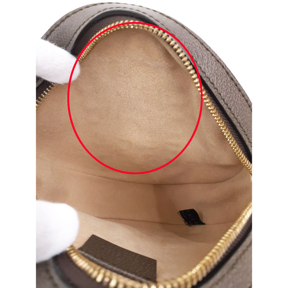 Gucci GG Mini Round Shoulder Bag Chain Shoulder Bag Beige - Picture 3 of 8